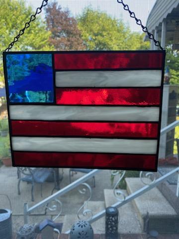 American Flag Stained Glass